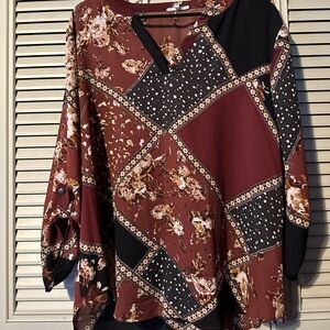 Floral Patchwork Women's Top